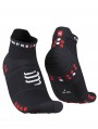 Stopki do biegania Compressport Pro Racing Socks V4.0 Run Low - Black/Red