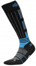 Skarpety narciarkie dla dzieci JJW Ski deodorant antybakteryjne - czarny i niebieski