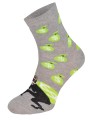 Kolorowe skarpetki CHILI Cotton Socks 748, wesołe motywy- Złodziej, Fortuna, Pieniądze - popielaty